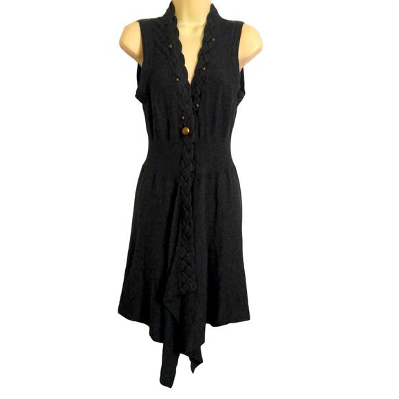FYLO Charcoal Gray Asymmetrical Sweater Vest Woman's Size Small Y2K - Picture 1 of 8